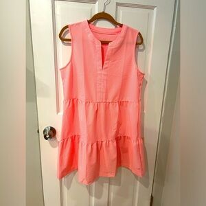 Vineyard Vines Pink Seersucker Dress NWT